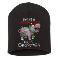 I Want A Hippopotamus For Christmas Xmas Hippo For Short Acrylic Beanie