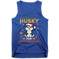 I Want A Husky For Christmas Cute Dog Lover Christmas Pajama Gift Tank Top