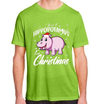 I Want A Hippopotamus For Christmas Shirts Xmas Hippo Adult ChromaSoft Performance T-Shirt