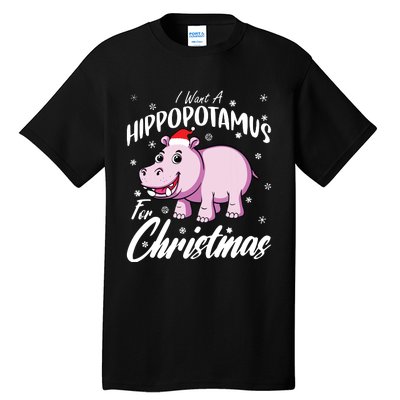 I Want A Hippopotamus For Christmas Shirts Xmas Hippo Tall T-Shirt