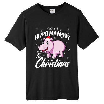 I Want A Hippopotamus For Christmas Shirts Xmas Hippo Tall Fusion ChromaSoft Performance T-Shirt