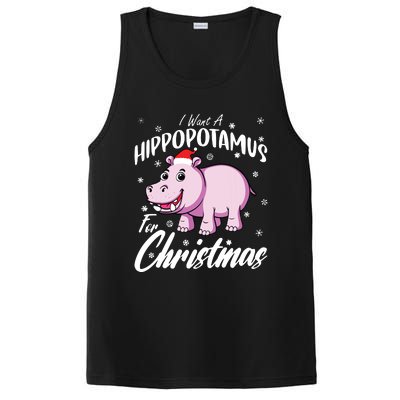 I Want A Hippopotamus For Christmas Shirts Xmas Hippo PosiCharge Competitor Tank