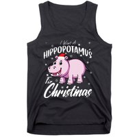 I Want A Hippopotamus For Christmas Shirts Xmas Hippo Tank Top