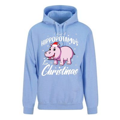 I Want A Hippopotamus For Christmas Shirts Xmas Hippo Unisex Surf Hoodie