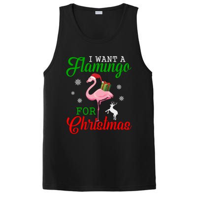 I Want A Flamingo For Christmas Funny Gift PosiCharge Competitor Tank