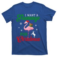 I Want A Flamingo For Christmas Funny Gift T-Shirt