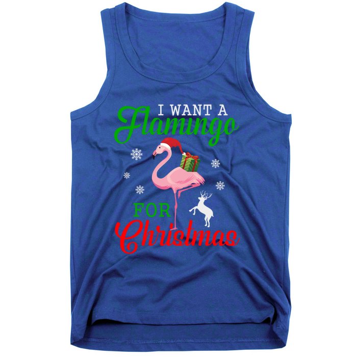 I Want A Flamingo For Christmas Funny Gift Tank Top