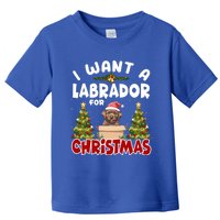 I Want A Labrador For Christmas Labs Mom Dog Lover Christmas Gift Toddler T-Shirt