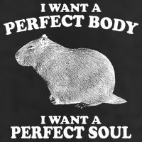 I Want A Perfect Body I Want A Perfect Soul Capybara 7 Panel Mesh Trucker Snapback Hat