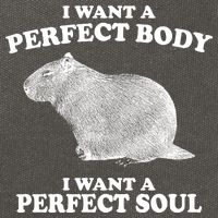 I Want A Perfect Body I Want A Perfect Soul Capybara Cotton Canvas Backpack