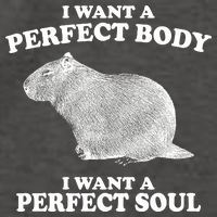 I Want A Perfect Body I Want A Perfect Soul Capybara Vector Backpack