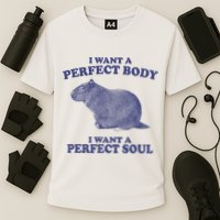I Want A Perfect Body I Want A Perfect Soul Capybara Performance Shirt