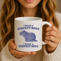 I Want A Perfect Body I Want A Perfect Soul Capybara Mug