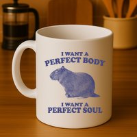 I Want A Perfect Body I Want A Perfect Soul Capybara Mug