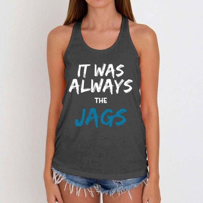 It Was Always The Jaguars Jags Women's Knotted Racerback Tank