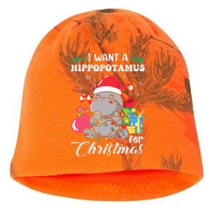 I Want A Hippopotamus For Christmas Hippo Christmas Pajamas Kati - Camo Knit Beanie