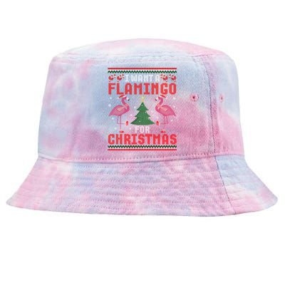 I Want A Flamingo For Christmas Ugly Xmas Sweater Meaningful Gift Tie-Dyed Bucket Hat