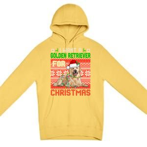 I Want A Golden Retriever For Christmas Santa Dog Lover Gift Premium Pullover Hoodie