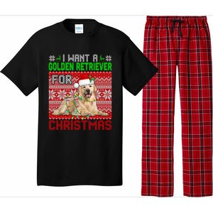 I Want A Golden Retriever For Christmas Santa Dog Lover Gift Pajama Set