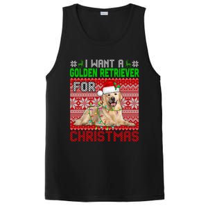 I Want A Golden Retriever For Christmas Santa Dog Lover Gift PosiCharge Competitor Tank