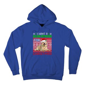 I Want A Golden Retriever For Christmas Santa Dog Lover Gift Hoodie