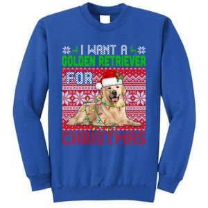 I Want A Golden Retriever For Christmas Santa Dog Lover Gift Sweatshirt