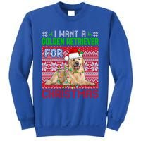 I Want A Golden Retriever For Christmas Santa Dog Lover Gift Sweatshirt