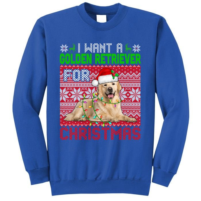 I Want A Golden Retriever For Christmas Santa Dog Lover Gift Sweatshirt