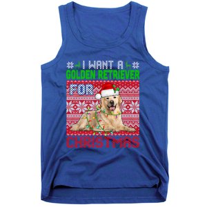 I Want A Golden Retriever For Christmas Santa Dog Lover Gift Tank Top