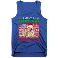 I Want A Golden Retriever For Christmas Santa Dog Lover Gift Tank Top