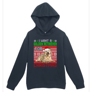 I Want A Golden Retriever For Christmas Santa Dog Lover Gift Urban Pullover Hoodie