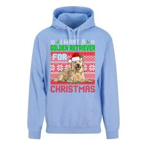 I Want A Golden Retriever For Christmas Santa Dog Lover Gift Unisex Surf Hoodie