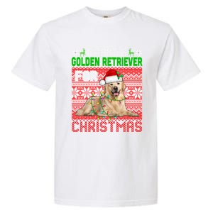 I Want A Golden Retriever For Christmas Santa Dog Lover Gift Garment-Dyed Heavyweight T-Shirt