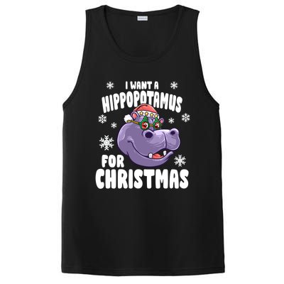 I Want A Hippopotamus For Christmas Xmas Hippo Cute Gift PosiCharge Competitor Tank