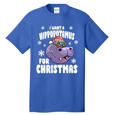 I Want A Hippopotamus For Christmas Xmas Hippo Cute Gift Tall T-Shirt