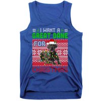 I Want A Great Dane For Christmas Santa Dog Lover Owner Meaningful Gift Tank Top