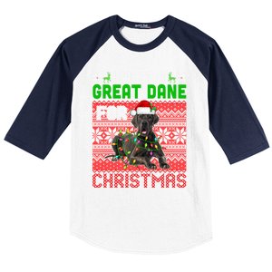 I Want A Great Dane For Christmas Santa Dog Lover Owner Meaningful Gift Baseball Sleeve Shirt