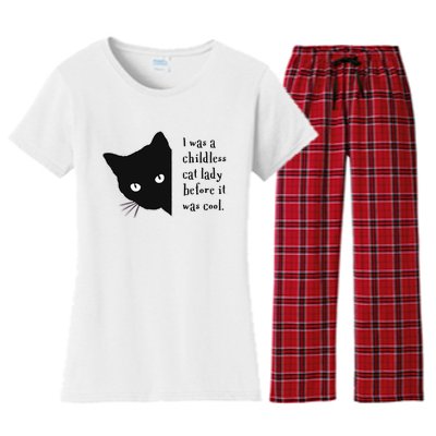 I Was A Childless Cat Lady Before It Was Cool Women's Flannel Pajama Set