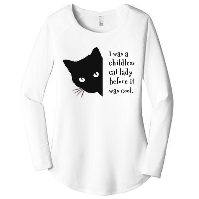 I Was A Childless Cat Lady Before It Was Cool Women's Perfect Tri Tunic Long Sleeve Shirt