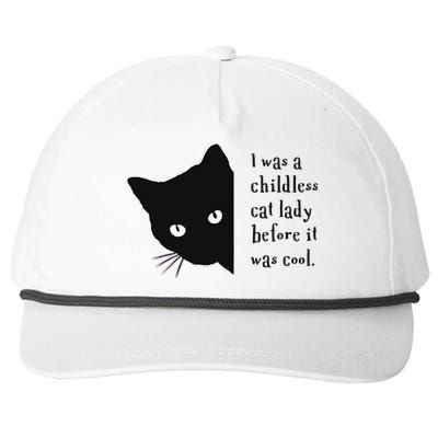 I Was A Childless Cat Lady Before It Was Cool Snapback Five-Panel Rope Hat