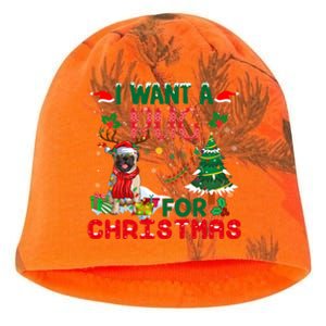 I Want A Pug Dog For Christmas Xmas Pug Dog Reindeer Funny Gift Kati - Camo Knit Beanie