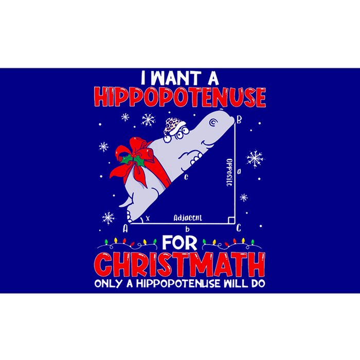 I Want A Hippopotenuse For Christmath Math Teacher Christmas Gift Bumper Sticker