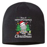 I Want A Hippopotamus For Christmas Cute Gift Xmas Costume Sustainable Beanie