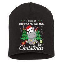 I Want A Hippopotamus For Christmas Cute Gift Xmas Costume Short Acrylic Beanie