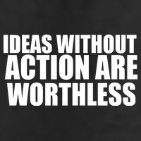 Ideas Without Action Are Worthless Adult Drive Performance Visor