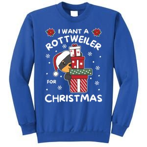 I Want A Rottweiler For Christmas Cute Dogs Great Gift Sweatshirt