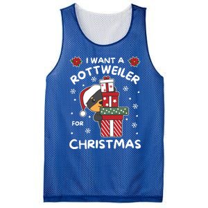 I Want A Rottweiler For Christmas Cute Dogs Great Gift Mesh Reversible Basketball Jersey Tank