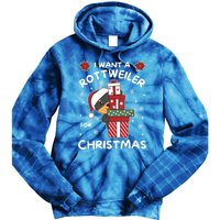 I Want A Rottweiler For Christmas Cute Dogs Great Gift Tie Dye Hoodie