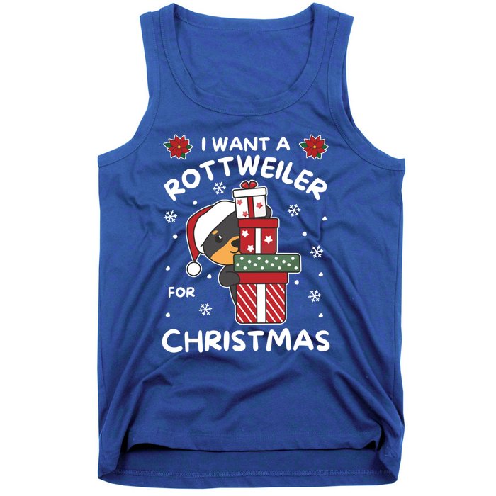 I Want A Rottweiler For Christmas Cute Dogs Great Gift Tank Top