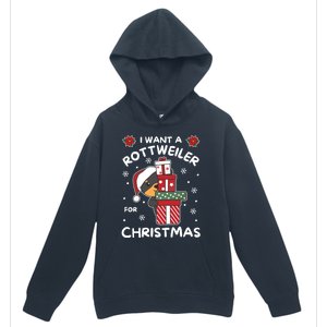 I Want A Rottweiler For Christmas Cute Dogs Great Gift Urban Pullover Hoodie